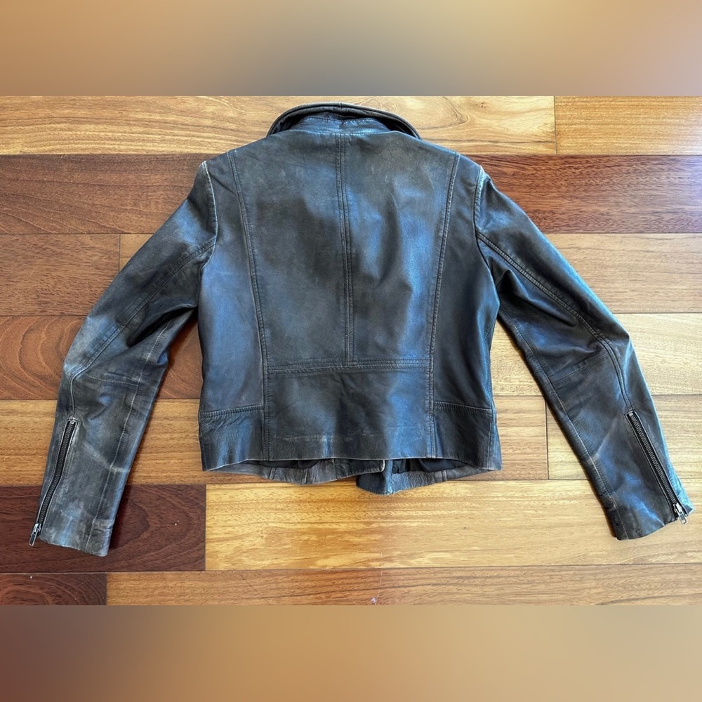 Mango leather jacket - Picture 5 of 14